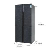美菱 BCD-508WQ5S 508升十字四开门双开门冰箱M鲜生二代 十分钟快速净味 浮雕面板 超薄零嵌入式云母岩