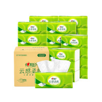心相印(Mind Act Upon Mind) DT18100(箱装)云感100抽24包三层立体压花塑装纸面巾