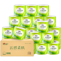 心相印(Mind Act Upon Mind) BT5410 (箱装)心相印云感150克24粒装四层立体压花卷筒卫生纸