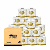 心相印(Mind Act Upon Mind) BT110(箱装)商用金色三层卫生卷纸(110克*100粒)