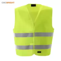 CMCBRIGHT添星 反光衣荧光黄荧光橙汽车交通安全警示马甲反光条环卫施工工地 001004荧光橙粘扣两横 L
