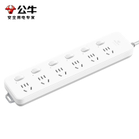 公牛 新国标插座/接线板 超功率保护插座 GN-313 6位分控 3米