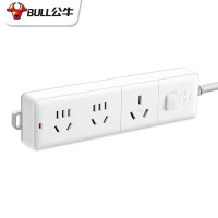 公牛 新国标插座/接线板 GN-406D 3位总控 1.8米