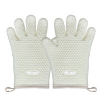 星宇(XINGYU) FMG 防烫手套耐高温硅胶厨房微波炉烤箱防护 1双装(单位:副)米白色