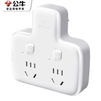 公牛(BULL)转换插头/品字形一转二插座 2位分控插座 GN-96023(单位:个)