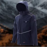 CMCBRIGHT 软壳夹克 防风保暖防水拉链反光条 J22002N 藏青 M