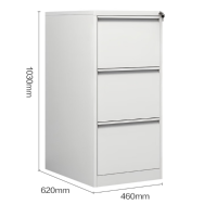 A4挂劳柜办公抽屉文件柜立式档案柜FC挂捞柜铁皮柜三斗卡箱白色