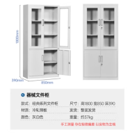 文件柜办公柜钢制铁皮柜档案柜凭证柜储物柜带锁器械文件柜常规款