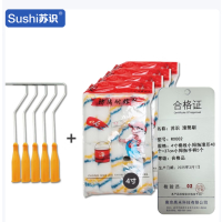 苏识 滚筒刷 4寸棉线小拇指滚芯40个+37cm小拇指手柄5个 RX002(包)