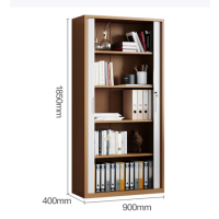 钢制卷门柜卷帘门文件柜收缩门办公柜推拉门档案柜1850mm高咖白色