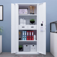 保密柜文件铁皮柜员工资料钢制防盗档案柜电子密码锁通门二抽款