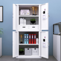 保密柜文件铁皮柜员工资料钢制防盗档案柜电子密码锁通双节二抽款