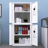 保密柜文件铁皮柜员工资料钢制防盗档案柜电子密码锁分双节无抽款