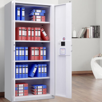 保密柜文件铁皮柜员工资料钢制防盗档案柜电子指纹锁通门无抽款