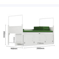 13款营具高低床钢制单层铁床公寓宿舍单层床带床下柜标配版
