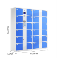 电子存包柜智能储物柜商场超市单位自助寄存柜微信扫码24门蓝色
