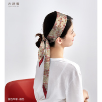 太湖雪 国色华章真丝斜纹长巾 10*180cm 福色