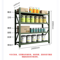 货架仓储置物架加厚钢制仓库超市快递站展示架家用铁架子200*60绿