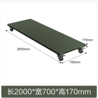 钢制物资装备周转托盘可移动平板托盘带轮 2000*700*170mm