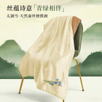 太湖雪天然蚕丝便携毯 只此青绿