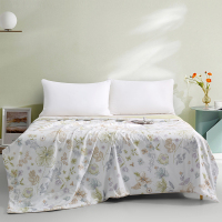 太湖雪可水洗全棉蚕丝凉被 秘林绿 200*230cm