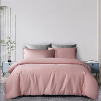 太湖雪臻悦·贡缎长绒棉纯色四件套 落樱粉 200*230cm