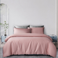 太湖雪臻悦·贡缎长绒棉纯色四件套 ;落樱粉 220*240cm