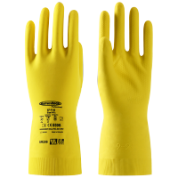 兰浪 SR206进口天然橡胶耐酸碱手套乳 黄色30cm轻薄款 L码 副