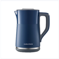 摩飞电器 电热水壶烧水壶 家用恒温水壶1.5L不锈钢304双层防烫实时显温 MR6070蓝