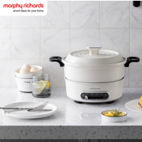 摩飞电器 多功能锅电烧烤料理锅 3L电热火锅 MR9087 富士白