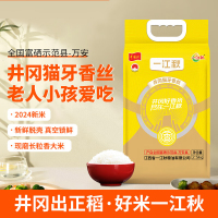 一江秋 井冈猫牙香丝大米 现磨长粒5斤 袋