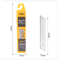 得力(deli)18*100mm大号美工刀片 10片装 DL-DP 10片/盒 30盒装