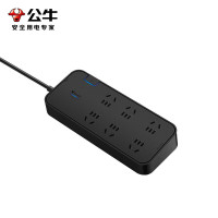 公牛(BULL)抗电涌抗浪涌防雷电竞插排 6位总控全长3米 保护智能电器 GN-H3060