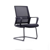 弓形椅 办公椅子 黑网黑坐弓形椅(钢制脚) 1把