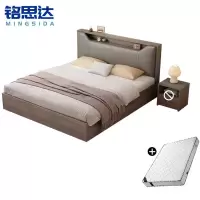 铭思达实木软包床
