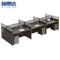 铭思达屏风工位直边六人位(含柜)套