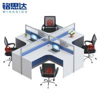 铭思达屏风卡座十字型四人位张