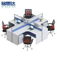 铭思达屏风卡座十字型四人位含柜套