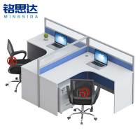 铭思达屏风工位T型双人位含柜套
