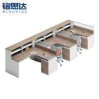 铭思达屏风工位F型三人位含柜套