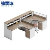 铭思达屏风工位F型双人位含柜套