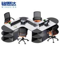 铭思达屏风工位四人位含柜椅套