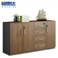 铭思达矮柜胡桃色三门四抽台