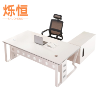 烁恒 简易办公桌 1.6米单桌+侧柜+转椅 套