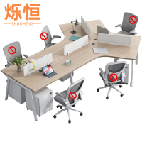 烁恒 屏风办公桌 五人位含柜 套