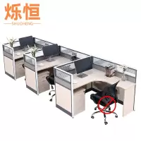 烁恒 屏风工位 F型3人位+柜右 套
