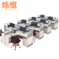 烁恒 办公桌 T型8人位+柜 套