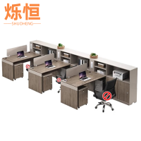 烁恒 屏风办公桌 1.7mF型三人位+柜 套