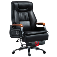 桃锦堂 办公椅头层牛皮把