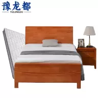 豫龙都床含床垫床头柜1.2m张